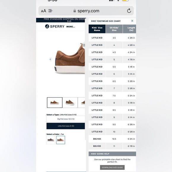 Sperry Topsider Little Kid's Grey Spinnaker Washable Junior Sneaker Size 8.5 - Picture 8 of 10